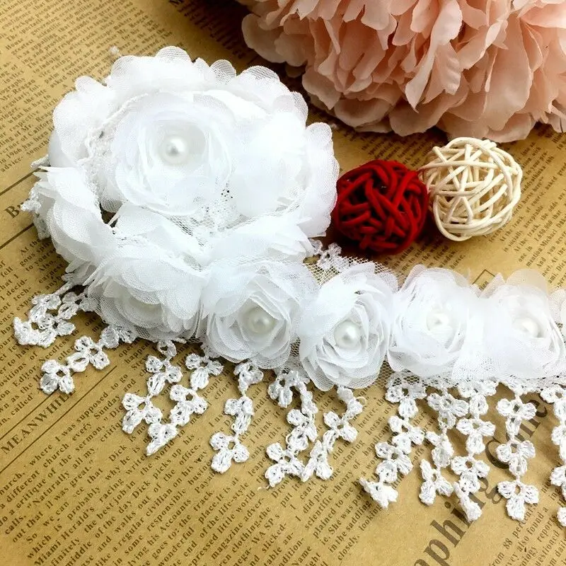 100X White Cotton Pearl Flowers Tassel Embroidered Lace Trim Ribbon Fabric DIY Sewing Supplies Craft For Garment Hat Decoration
100X White Cotton Pearl Flowers Tassel Embroidered Lace Trim Ribbon Fabric DIY Sewing Supplies Craft For Garment Hat Decoration