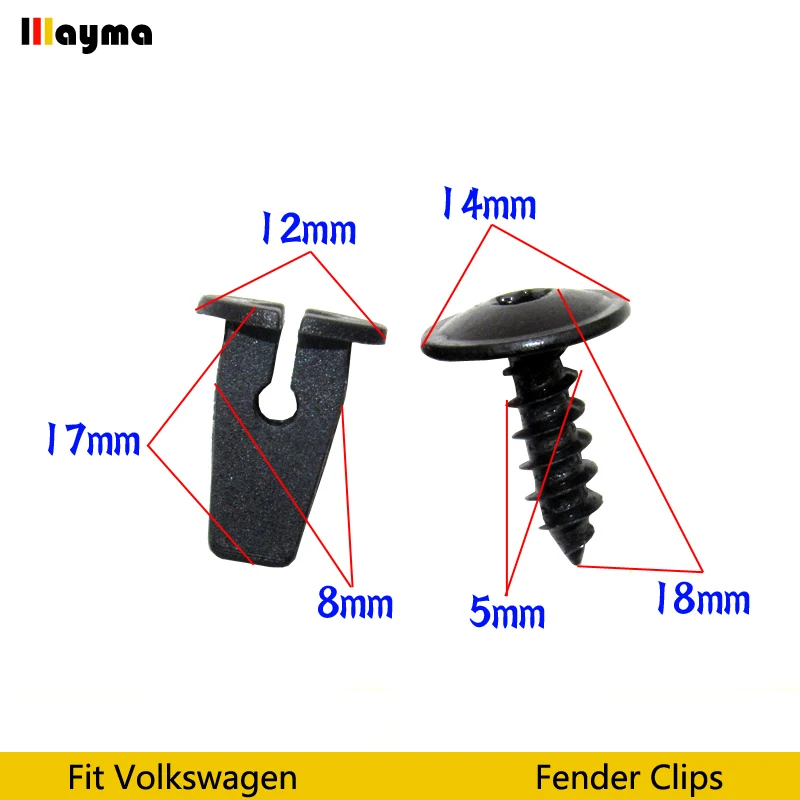 20set Plastics clips Fender Liner Mudguard Fastener Clips Screws for VW Passat B5 B6 B7 CC Golf MK6 Tiguan Touran Polo
20set Plastics clips Fender Liner Mudguard Fastener Clips Screws for VW Passat B5 B6 B7 CC Golf MK6 Tiguan Touran Polo