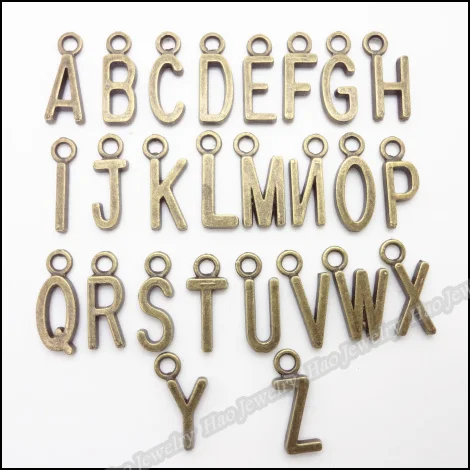 Mix 520pcs Vintage Charms 26 Alphabet Pendant Antique bronze Fit Bracelets Necklace DIY Metal Jewelry Making
Mix 520pcs Vintage Charms 26 Alphabet Pendant Antique bronze Fit Bracelets Necklace DIY Metal Jewelry Making