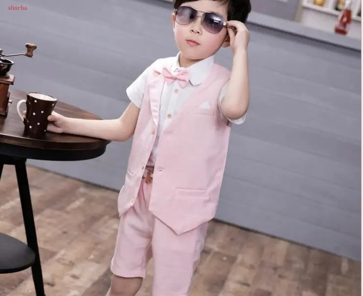 New Boys Formal Suit Summer 3pcs Short Sleeve Children suit Kids Wedding Clothing Sets Prom Performance Costumes
New Boys Formal Suit Summer 3pcs Short Sleeve Children suit Kids Wedding Clothing Sets Prom Performance Costumes