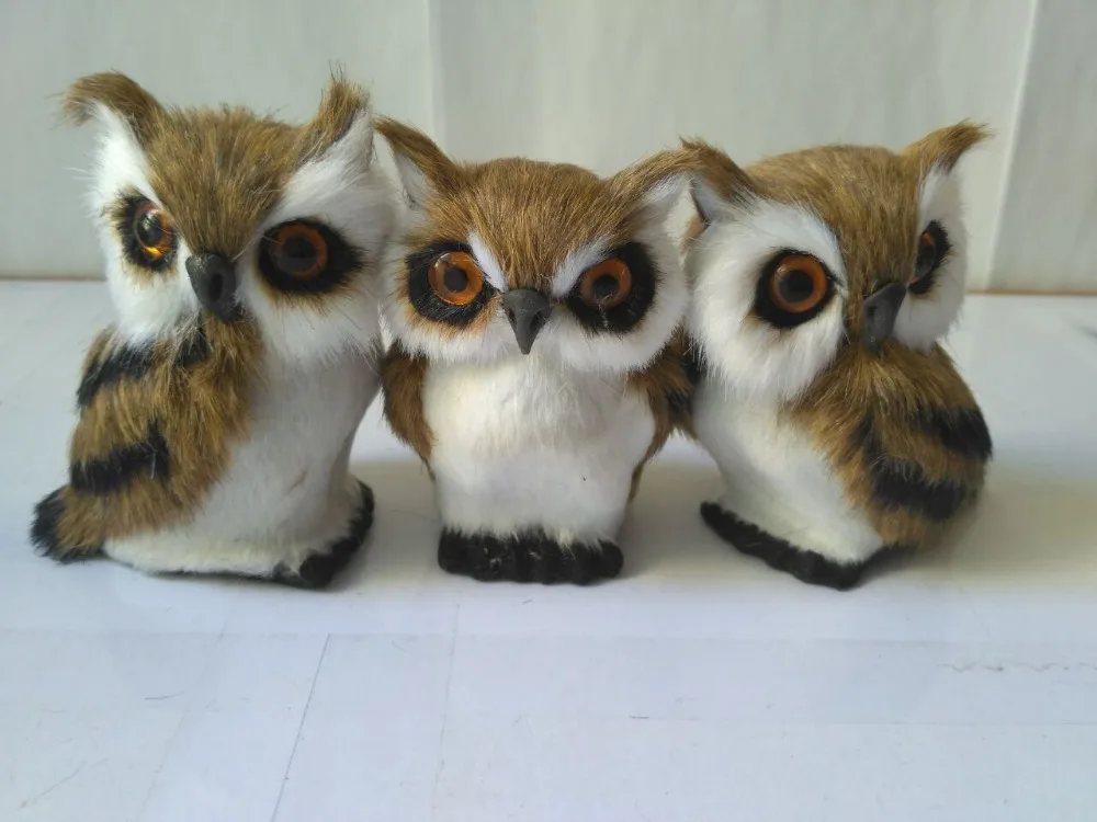 3 pieces a lot simulation owl toy lovely plastic&fur small owl doll gift about 11cm
3 pieces a lot simulation owl toy lovely plastic&fur small owl doll gift about 11cm
