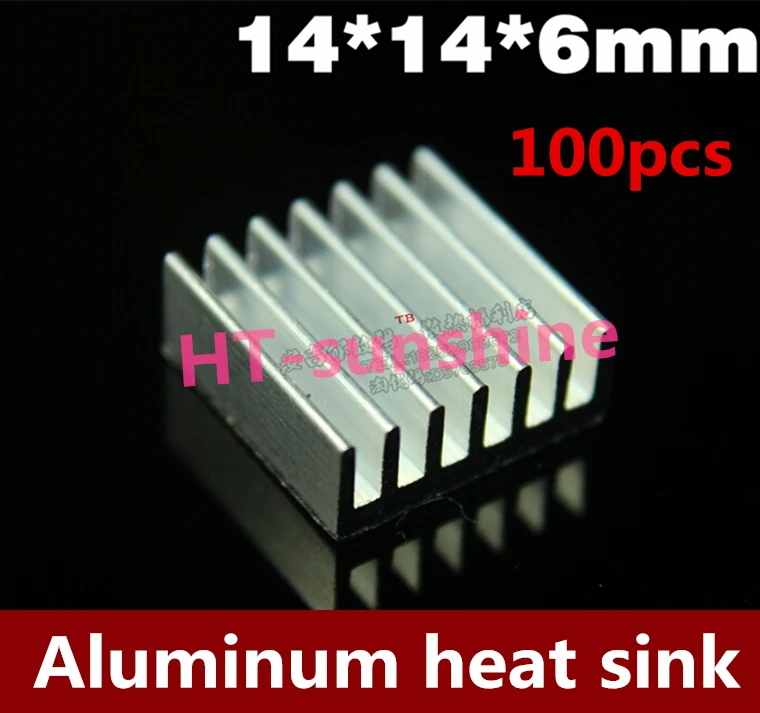 High Quality 100Pcs/Lot 14*14*6mm Aluminum Radiator Heat Sink Extrusion Cooler ,With 3M heat adhesive
High Quality 100Pcs/Lot 14*14*6mm Aluminum Radiator Heat Sink Extrusion Cooler ,With 3M heat adhesive
