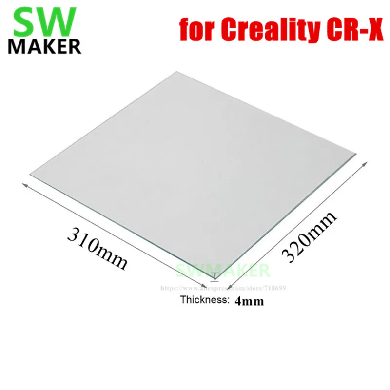 310x320mm Borosilicate Glass Plate Heated Bed thickness 4MM for DIY Creality CR-X 3D Printer
310x320mm Borosilicate Glass Plate Heated Bed thickness 4MM for DIY Creality CR-X 3D Printer