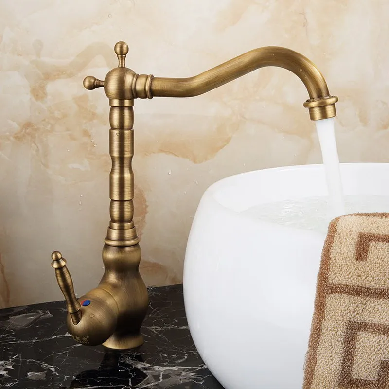 Basin Faucet Antique Brass Single Handle Bathroom Vanity Sink Faucet Basin Deck Mount Mixer Tap KD734
Basin Faucet Antique Brass Single Handle Bathroom Vanity Sink Faucet Basin Deck Mount Mixer Tap KD734