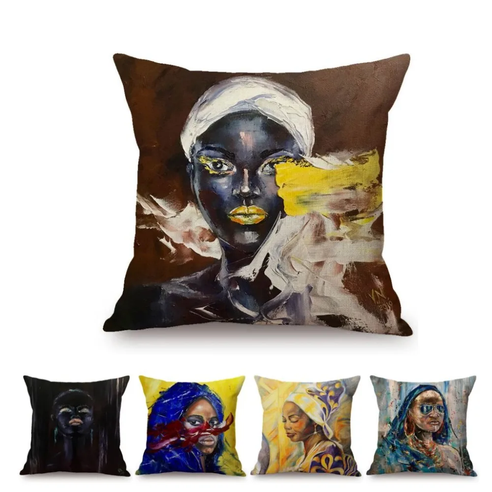 Elegant Aestheticism Black African Girl Woman Abstract Oil Painting Home Decoration Art Sofa Pillow Case Linen Car Cushion Cover
Elegant Aestheticism Black African Girl Woman Abstract Oil Painting Home Decoration Art Sofa Pillow Case Linen Car Cushion Cover