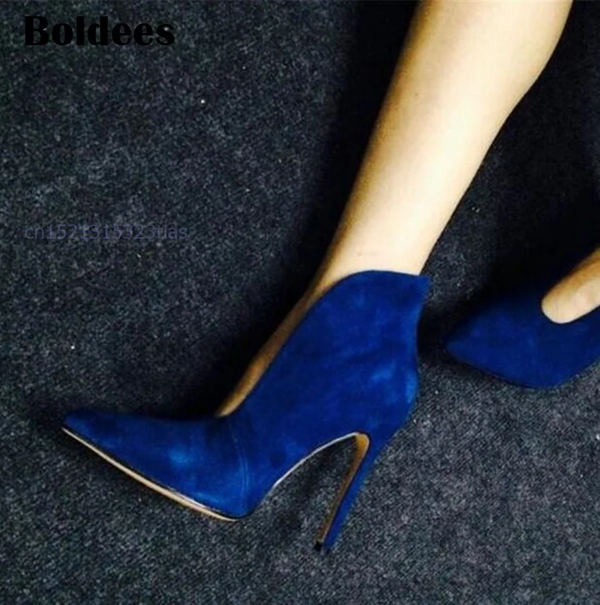Sexy Deep V Ankle Boots Women Suede Leather Pointed Toe Thin High Heel Shoes Woman Fashion Suede Short Boots 2018
Sexy Deep V Ankle Boots Women Suede Leather Pointed Toe Thin High Heel Shoes Woman Fashion Suede Short Boots 2018