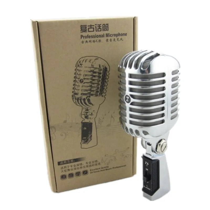 Professional Wired Vintage Classic Microphone Top Quality Dynamic Moving Coil Mike Deluxe Metal Vocal Old Style Ktv Mic Z6 mike
Professional Wired Vintage Classic Microphone Top Quality Dynamic Moving Coil Mike Deluxe Metal Vocal Old Style Ktv Mic Z6 mike