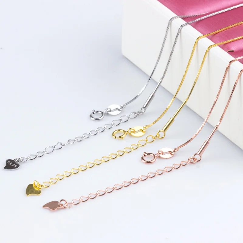 16inch 925 Sterling Silver Screw Box Chains With Extension Chain 40cm+5cm Necklace Chains For DIY Fancy Women Jewelry Making
16inch 925 Sterling Silver Screw Box Chains With Extension Chain 40cm+5cm Necklace Chains For DIY Fancy Women Jewelry Making