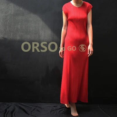 HOT SELLING Miyake The dress fashion o-neck sleeveless solid straight dresses IN STOCK
HOT SELLING Miyake The dress fashion o-neck sleeveless solid straight dresses IN STOCK