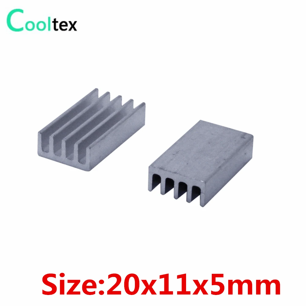 (50pcs/lot) 20x11x5mm Aluminum heatsink radiator for chip Electronic cooler cooling
(50pcs/lot) 20x11x5mm Aluminum heatsink radiator for chip Electronic cooler cooling