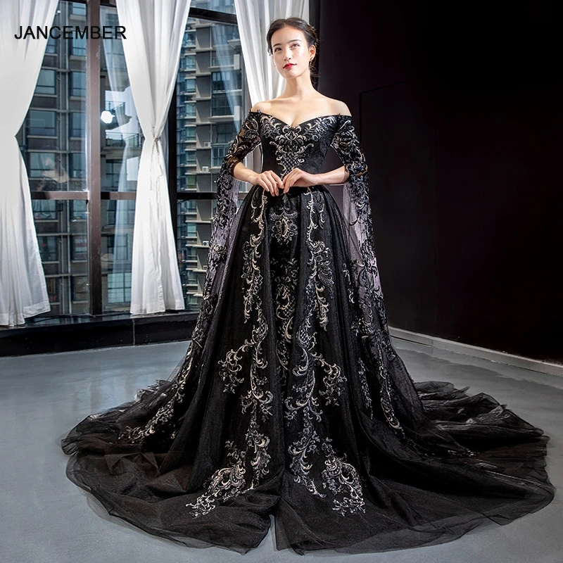 J66883 jancember black vintage evening dress with sleeves sweetheart floor length formal dress vestidos de fiesta de noche 2019
J66883 jancember black vintage evening dress with sleeves sweetheart floor length formal dress vestidos de fiesta de noche 2019