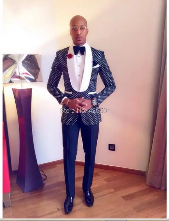 2017 New Wedding Groom Men Suits Navy Blue Dots Men Suit Slim Fit Proom Men Suit (Jacket+Pants+Bow Tie)
2017 New Wedding Groom Men Suits Navy Blue Dots Men Suit Slim Fit Proom Men Suit (Jacket+Pants+Bow Tie)