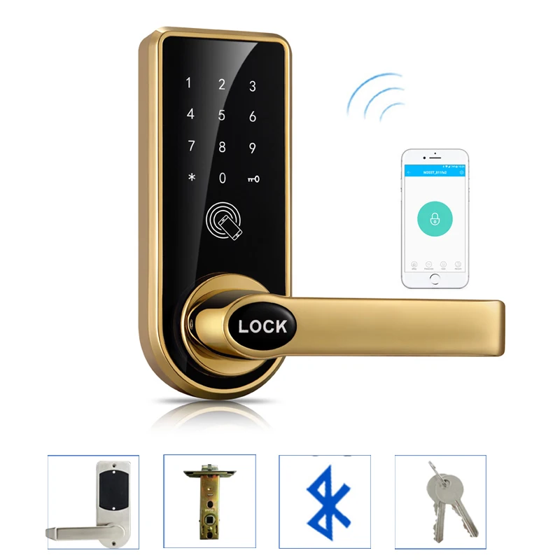LACHCO Bluetooth Smart Phone Electronic Door Lock APP Control, Code, Mechanical Keys For Home Hotel Smart Entry A18073AP
LACHCO Bluetooth Smart Phone Electronic Door Lock APP Control, Code, Mechanical Keys For Home Hotel Smart Entry A18073AP
