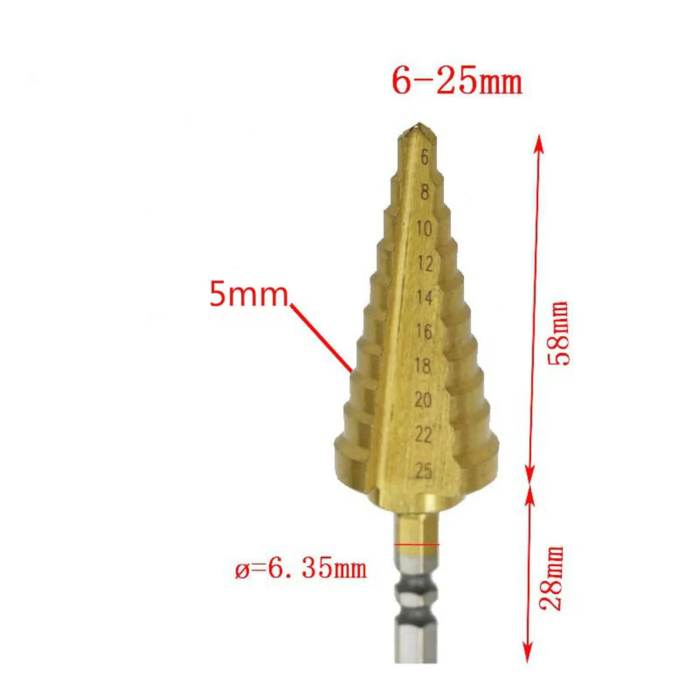 Straight Shank Ladder Pagoda Drill Step Drill Reaming 6-25 Lron Plate Drilling
Straight Shank Ladder Pagoda Drill Step Drill Reaming 6-25 Lron Plate Drilling