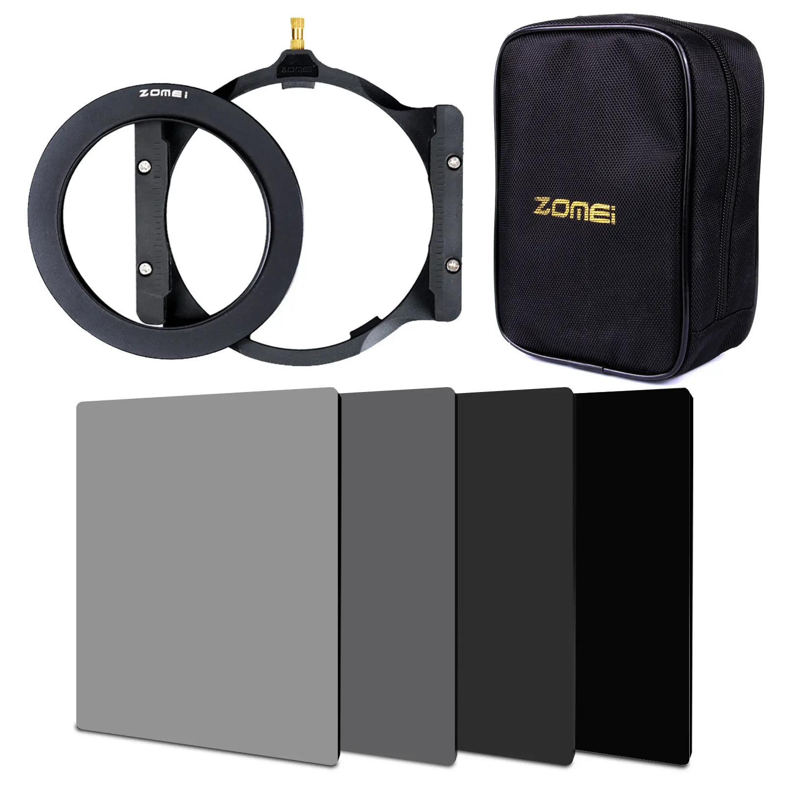 Zomei 150*100mm G.ND ND2+ND4+ND8+ND16 Neutral Density square filter+filter holder+16 slot case+67/72/77/82/86mm adapter ring
Zomei 150*100mm G.ND ND2+ND4+ND8+ND16 Neutral Density square filter+filter holder+16 slot case+67/72/77/82/86mm adapter ring