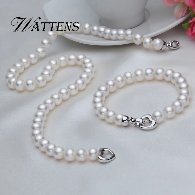 WATTENS New Natural Pearl Necklace/Bracelet Sets, Pearl Jewelry Sets for Women Accessories party Jewelry Wedding Christmas Gift
WATTENS New Natural Pearl Necklace/Bracelet Sets, Pearl Jewelry Sets for Women Accessories party Jewelry Wedding Christmas Gift