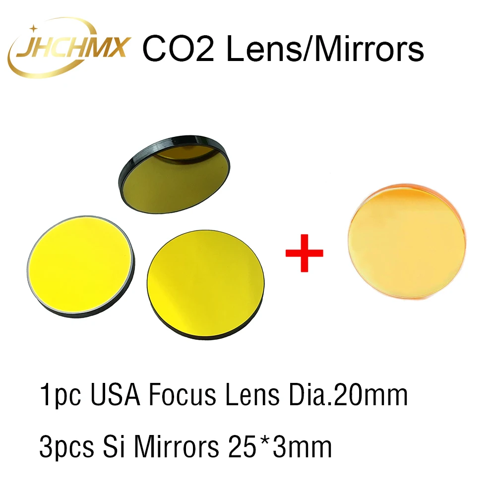 JHCHMX 1pcs USA Co2 Focus Lens Dia20mm FL50.8/63.5/101.6mm+3pcs Si Mirrors 25*3mm For Co2 Laser Cutting Engraving Machines
JHCHMX 1pcs USA Co2 Focus Lens Dia20mm FL50.8/63.5/101.6mm+3pcs Si Mirrors 25*3mm For Co2 Laser Cutting Engraving Machines