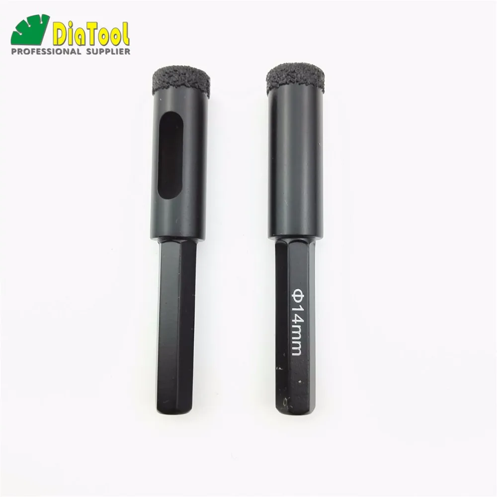 DIATOOL 2pcs Diameter 14mm Diamond Drill Bits Hex Shank Vacuum Brazed Diamond Drilling Bits Marble Granite Tile Hole Saw
DIATOOL 2pcs Diameter 14mm Diamond Drill Bits Hex Shank Vacuum Brazed Diamond Drilling Bits Marble Granite Tile Hole Saw