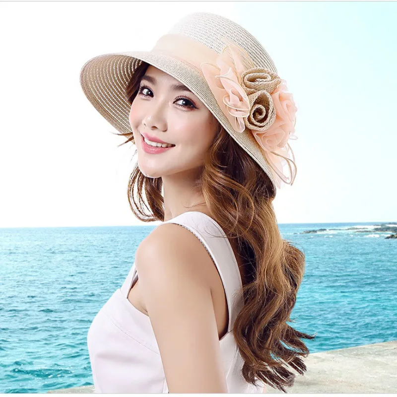 New Female Summer Sun Hat Adult Shading Sunscreen Cap Wide Brim Girls Foldable Straw Travel Suncap Student Sun Hat B-7649
New Female Summer Sun Hat Adult Shading Sunscreen Cap Wide Brim Girls Foldable Straw Travel Suncap Student Sun Hat B-7649