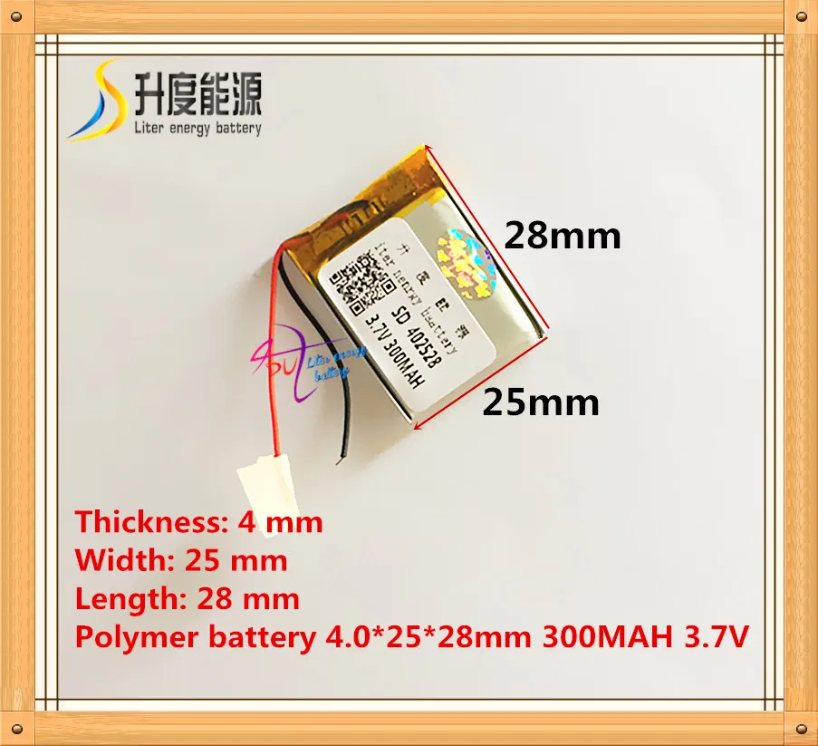 402528 042528 3.7V 300mAh Lithium polymer battery rechargeable lipo battery MP3 MP4 GPS Bluetooth headset battery
402528 042528 3.7V 300mAh Lithium polymer battery rechargeable lipo battery MP3 MP4 GPS Bluetooth headset battery