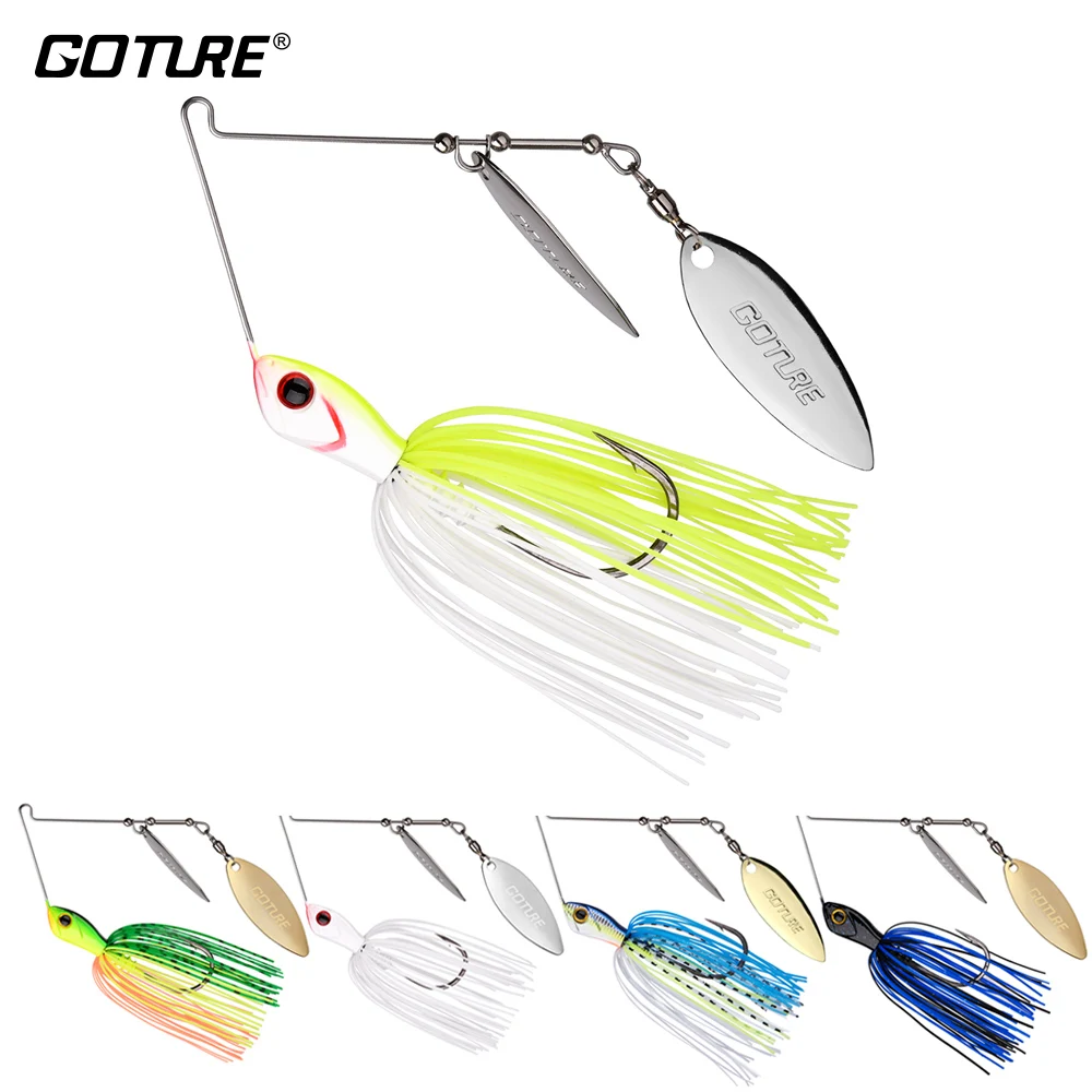 Goture 10g 14g Lead Head Spinnerbait Fishing Lure Metal Spoon Buzzbait with Rotating Double Willow Sequins Jigging Lure
Goture 10g 14g Lead Head Spinnerbait Fishing Lure Metal Spoon Buzzbait with Rotating Double Willow Sequins Jigging Lure
