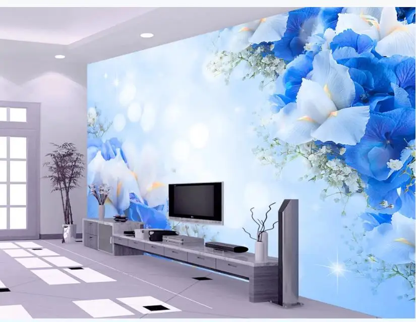 Custom 3d Mural Wallpaper Blue fantasy fashion flower wall Wallpaper Mural Painting For Living Room
Custom 3d Mural Wallpaper Blue fantasy fashion flower wall Wallpaper Mural Painting For Living Room