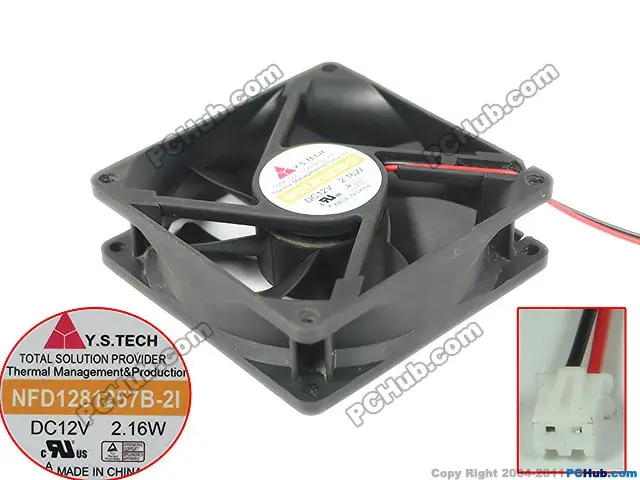 Y.S TECH NFD1281257B-2I DC 12V 2.16W 80x80x25mm 2-wire Server Cooling Fan
Y.S TECH NFD1281257B-2I DC 12V 2.16W 80x80x25mm 2-wire Server Cooling Fan