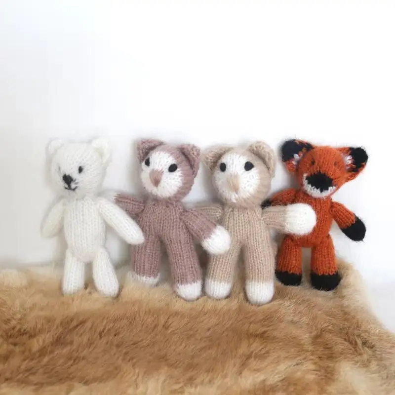 Vintage Newborn Animal Toys Animated Teddy Bear Crochet Fox Lovely Mini Cat Baby Toys Photography props Infant Dolls
Vintage Newborn Animal Toys Animated Teddy Bear Crochet Fox Lovely Mini Cat Baby Toys Photography props Infant Dolls