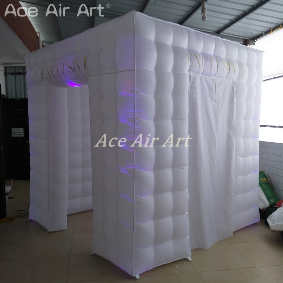 Classical Style White Fabric Exclusive Tent Inflatable Photo Booth Closure with Lights for Decoration
Classical Style White Fabric Exclusive Tent Inflatable Photo Booth Closure with Lights for Decoration