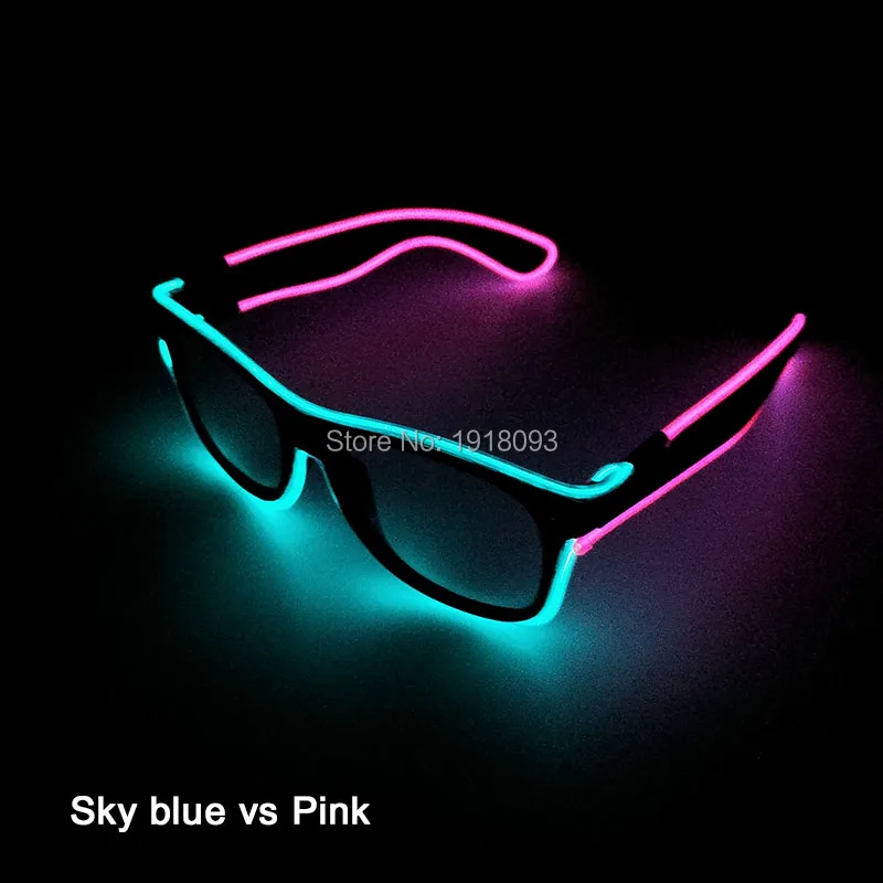 Double Colors EL Wire Glowing Glasses 1pieces Neon Light up Glasses Novelty Lighting Party Props
Double Colors EL Wire Glowing Glasses 1pieces Neon Light up Glasses Novelty Lighting Party Props