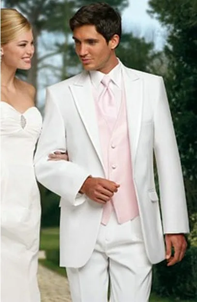 New Arrival Custom Made White Groom Mens Tuxedo Suits With Light Pink Vest,Bespoke White Tuxedo,Tailored Lapel Mens Suits
New Arrival Custom Made White Groom Mens Tuxedo Suits With Light Pink Vest,Bespoke White Tuxedo,Tailored Lapel Mens Suits