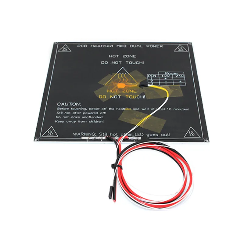 MK3 aluminum heated bed kit NTC3950 heating bed heated build platform 12/24V dual voltage circuit board
MK3 aluminum heated bed kit NTC3950 heating bed heated build platform 12/24V dual voltage circuit board