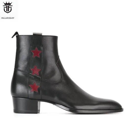 FR.LANCELOT Star Black leather Men Ankle Boots British Style Flats Shoes Mens Zapatos De Mujer Shoes Mens
FR.LANCELOT Star Black leather Men Ankle Boots British Style Flats Shoes Mens Zapatos De Mujer Shoes Mens