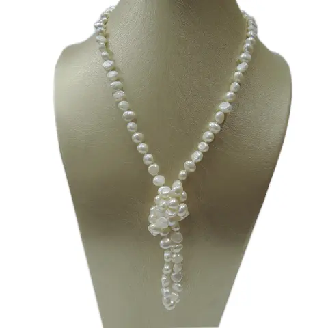 100% NATURE FRESHWATER PEARL LONG   NECKLACE-80 CM baroque pearl necklace