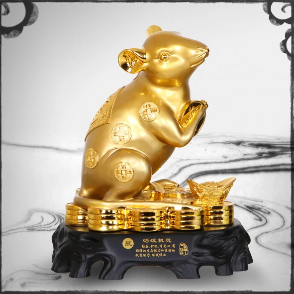 A full golden resin crafts plating factory wholesale Zodiac Rat Zodiac ornaments home decorations
A full golden resin crafts plating factory wholesale Zodiac Rat Zodiac ornaments home decorations