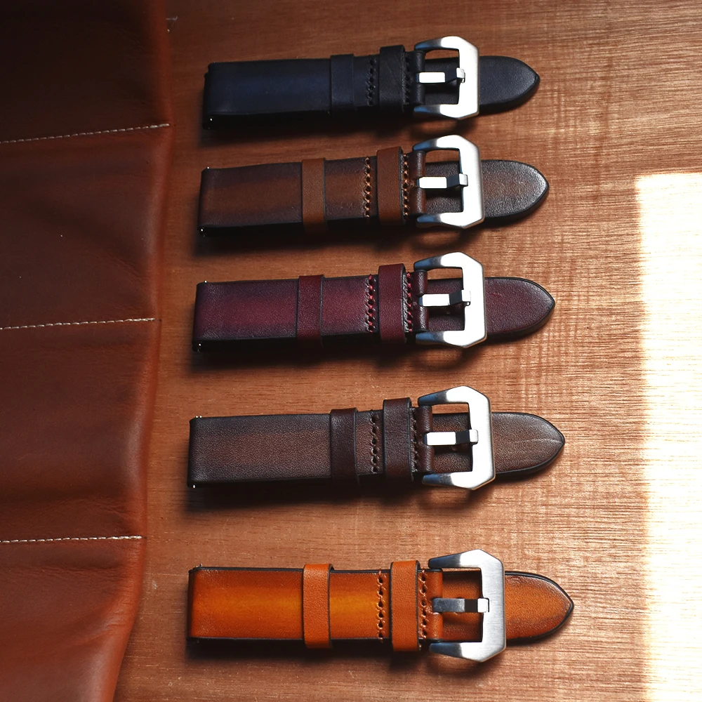 Handmade Genuine Leather Watch Strap High Leather Replacement Wristband 20mm/22mm/24mm Five Colors Optional Quick Release
Handmade Genuine Leather Watch Strap High Leather Replacement Wristband 20mm/22mm/24mm Five Colors Optional Quick Release