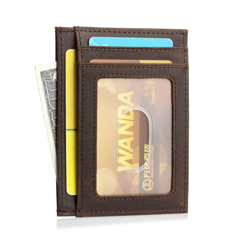 High Quality Front Pockt Slim Vintage Dark Brown Genuine Crazy Horse Leather Mini Men Wallet Simple Credit Card Holder M9009
High Quality Front Pockt Slim Vintage Dark Brown Genuine Crazy Horse Leather Mini Men Wallet Simple Credit Card Holder M9009