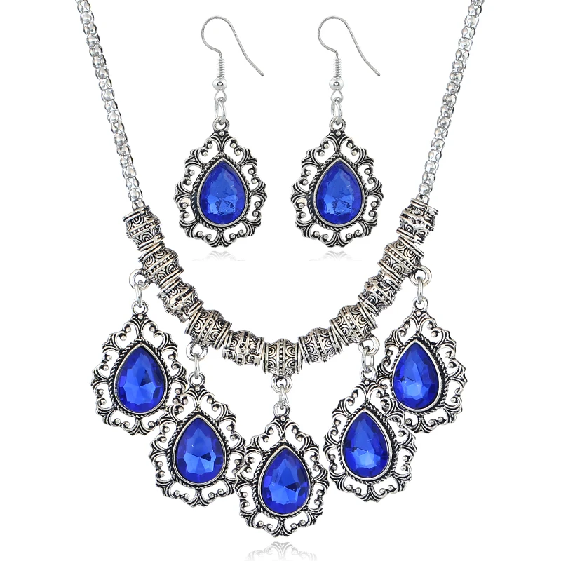 Fashion luxury exquisite necklace/earrings for women with inlaid faux crystal water drop design female party jewelry set
Fashion luxury exquisite necklace/earrings for women with inlaid faux crystal water drop design female party jewelry set