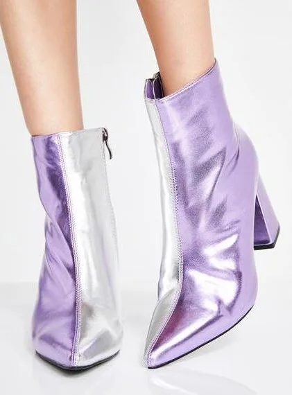 Spring New Women Fashion Solid Purple Yellow Pu/Suede Pointed Toe Zip Rough Heels Comfortable Ankle Short Boots Big Size 42
Spring New Women Fashion Solid Purple Yellow Pu/Suede Pointed Toe Zip Rough Heels Comfortable Ankle Short Boots Big Size 42