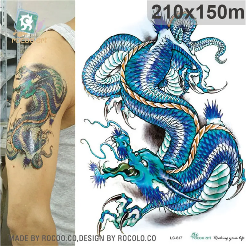 Body Art waterproof temporary tatoo paper for boy men color domineering Dragon arm pattern large arm flash tattoo sticker LC2817
Body Art waterproof temporary tatoo paper for boy men color domineering Dragon arm pattern large arm flash tattoo sticker LC2817