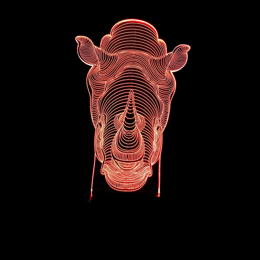 Rhino Head 7 color 3d Lamp Led Gradual Illusion Table Lamps For Living Room Touch Switch Visual Small Table Lamp
Rhino Head 7 color 3d Lamp Led Gradual Illusion Table Lamps For Living Room Touch Switch Visual Small Table Lamp