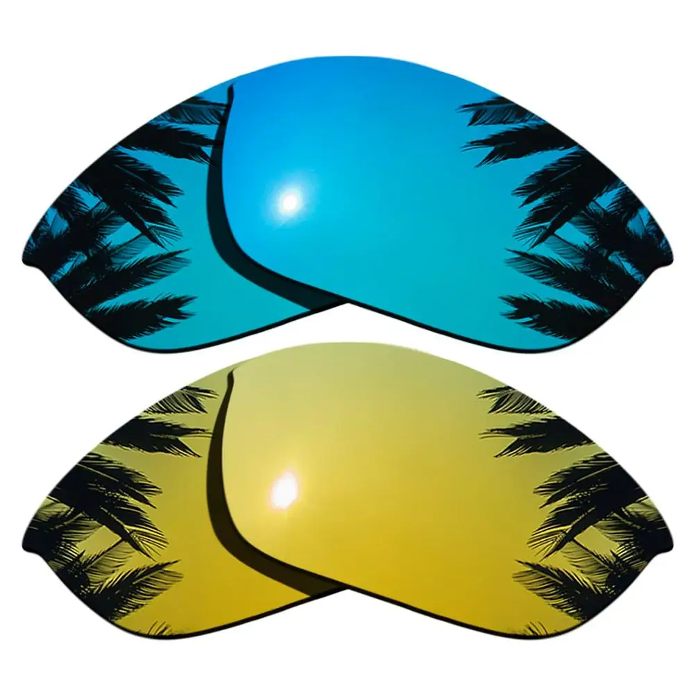 Ice Blue Mirrored & 24K Gold Mirrored Polarized Replacement Lenses for Half Jacket 2.0 Frame 100% UVA & UVB
Ice Blue Mirrored & 24K Gold Mirrored Polarized Replacement Lenses for Half Jacket 2.0 Frame 100% UVA & UVB