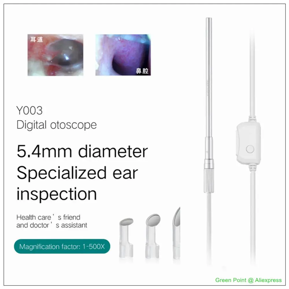 Y003 Focusable Digital Electronic Otolaroscope 5.4MM Diameter Professional Medical Software 0.3MP Auricular Nasal Endoscope Tool
Y003 Focusable Digital Electronic Otolaroscope 5.4MM Diameter Professional Medical Software 0.3MP Auricular Nasal Endoscope Tool