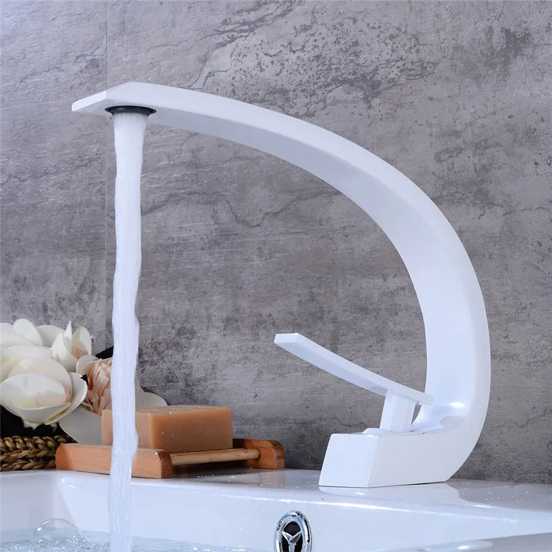 Bathroom Basin Faucet White Baking/Black Oil Solid Brass Unique Design Sink Mixer Tap Hot and Cold Waterfall Basin Faucet
Bathroom Basin Faucet White Baking/Black Oil Solid Brass Unique Design Sink Mixer Tap Hot and Cold Waterfall Basin Faucet