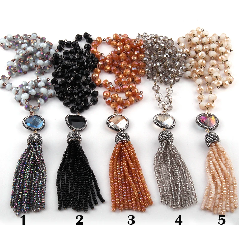 Wholesale Fashion Bohemian Jewelry 5*8 Crystal Rosary Chain Link Crystal Tassel Necklace For Women Ethnic Necklace
Wholesale Fashion Bohemian Jewelry 5*8 Crystal Rosary Chain Link Crystal Tassel Necklace For Women Ethnic Necklace
