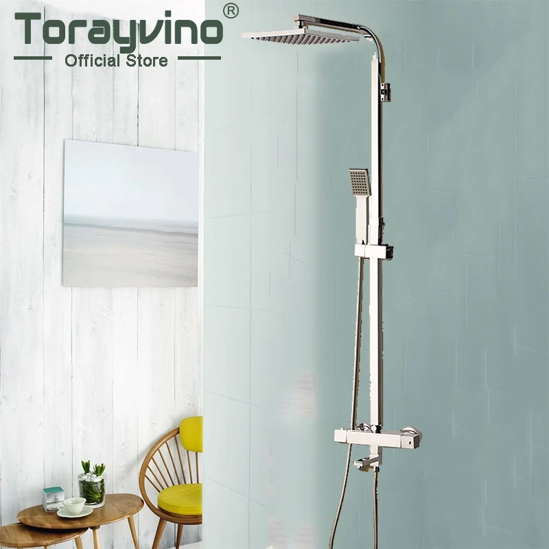 Torayvino Bathroom Wall Mounted Shower system Chrome Polished Shower Set Shower Faucet Set Single Handle Shower
Torayvino Bathroom Wall Mounted Shower system Chrome Polished Shower Set Shower Faucet Set Single Handle Shower