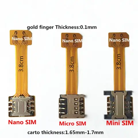 1-Pc ibrido doppia doppia Sim card Adapter Micro SD Nano Sim Extension Adapter per Xiaomi Redmi per Samsung Huawei