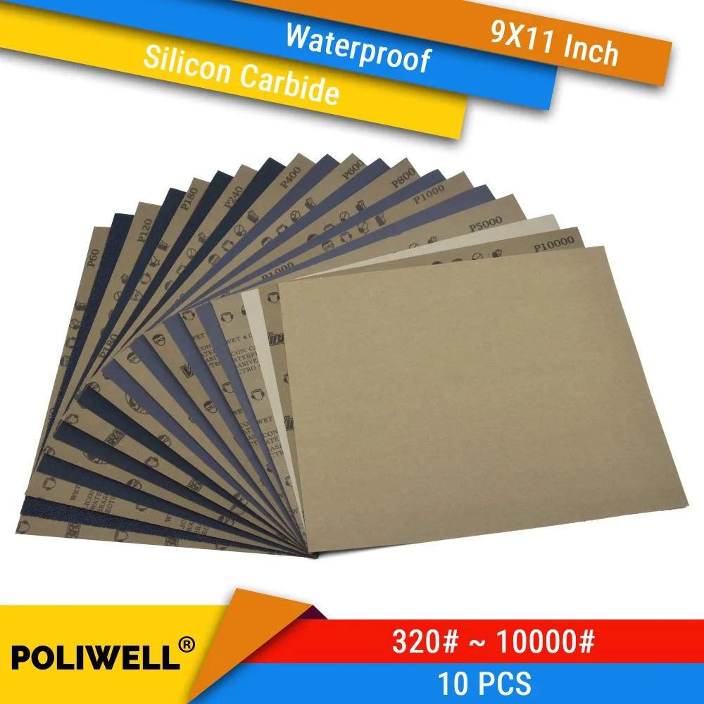 10PCS 9x11 Inch High Performance Silicon Carbide Wet/Dry Sanding Sheets Abrasive Sandpaper for Wood Furniture Auto Polishing
10PCS 9x11 Inch High Performance Silicon Carbide Wet/Dry Sanding Sheets Abrasive Sandpaper for Wood Furniture Auto Polishing