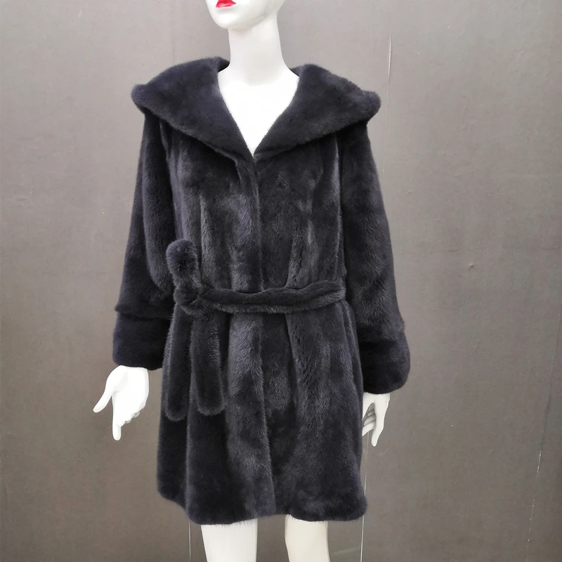 2023 New Real Mink Fur Women Long Slim Coat with Hood and Belt Long sleeves Winter Warm Thick Whole Mink Fur Thick Jacket
2023 New Real Mink Fur Women Long Slim Coat with Hood and Belt Long sleeves Winter Warm Thick Whole Mink Fur Thick Jacket
