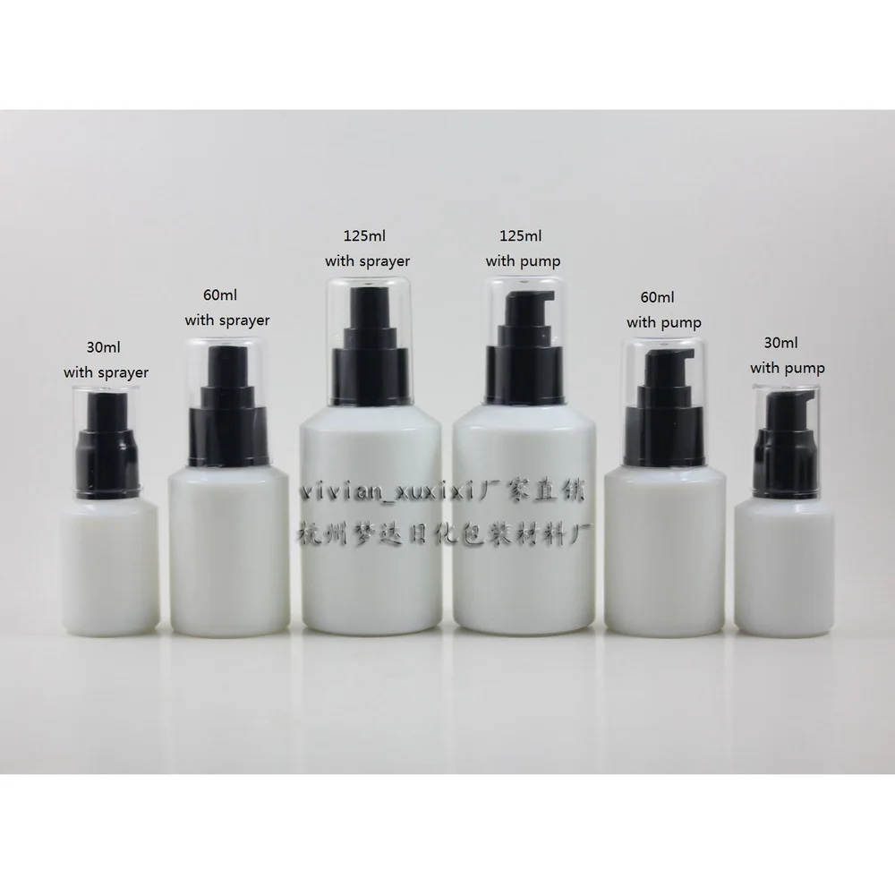 30pcs 125ml white Glass lotion bottle with black plastic pump, 125ml cosmetic packing, 125 ml glass cosmetic bottle for liquid
30pcs 125ml white Glass lotion bottle with black plastic pump, 125ml cosmetic packing, 125 ml glass cosmetic bottle for liquid